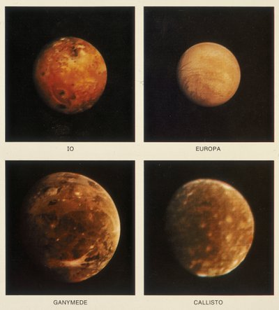 Vier manen van Jupiter. Io, Europa, Ganymedes en Callisto, 1979 door Unbekannt