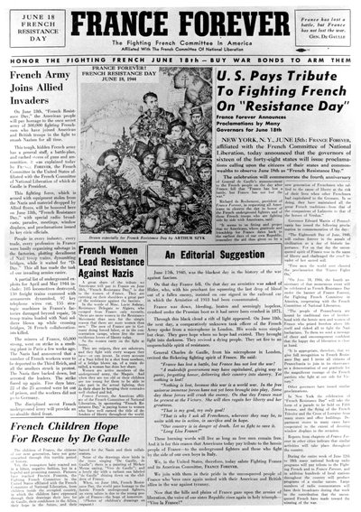 Frankrijk voor altijd, krant, 18 juni 1944 door Unbekannt