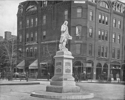 Franklin Standbeeld, Washington DC, VS, c1900 door Unbekannt