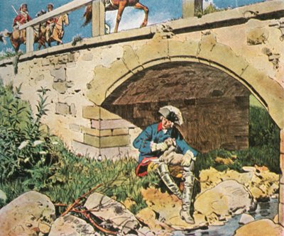 Frederik de Grote ontkomt aan gevangenneming, 1745 door Unbekannt