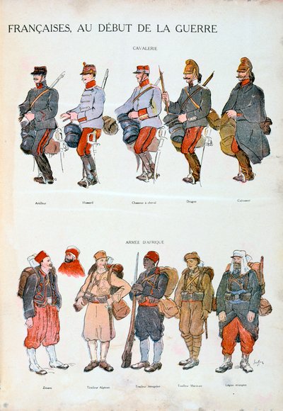 Franse legeruniformen, Eerste Wereldoorlog, 1914 door Unbekannt