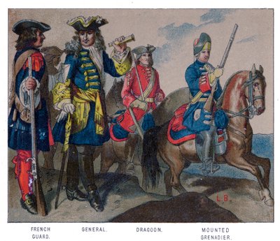 Franse militaire kleding, 1704 door Unbekannt