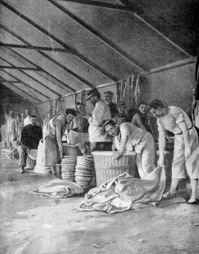 Franse zeelieden in een kamp in Moudros, Lemnos, Griekenland door Unbekannt