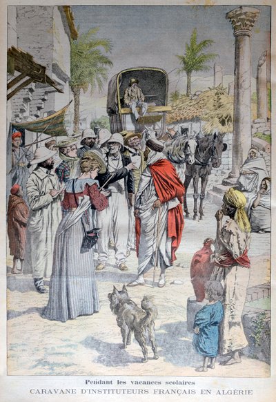 Franse leraren bezoeken Algerije tijdens de schoolvakanties, 1903 door Unbekannt