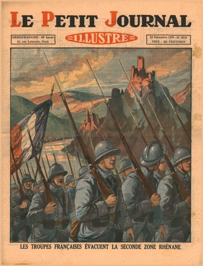 Franse troepen verlaten de tweede Rijnzone, 1929 door Unbekannt