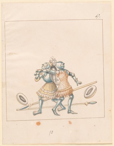 Freydal, Het Boek van Toernooien en Jousts van Keizer Maximiliaan I: Gevechten...Plaat 152, ca. 1515 door Unbekannt