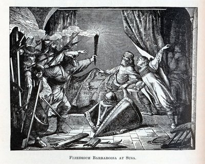 Friedrich Barbarossa in Susa, 1882 door Unbekannt