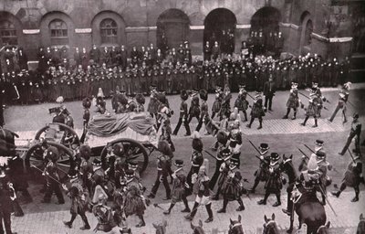 Begrafenisstoet van koning Edward VII, Whitehall, Londen, 20 mei 1910 door Unbekannt