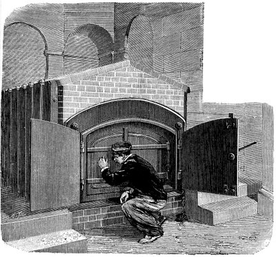 Oven van het type dat geïnstalleerd moet worden in het Pere la Chaise crematorium, Parijs, 1888 door Unbekannt
