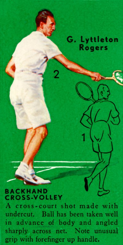 G. Lyttleton Rogers - Backhand Cross-Volley, ca. 1935 door Unbekannt