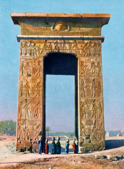 Toegangspoort tot het tempelcomplex van Karnak, Luxor, Egypte door Unbekannt