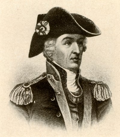 Generaal Francis Marion, in jas met hoge kraag en vest, ca. 1770, 1937 door Unbekannt