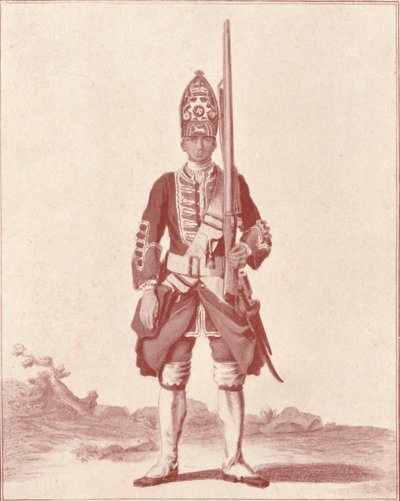 Heer, de 7e Royal Fusiliers 1742, 1742 1909 door Unbekannt