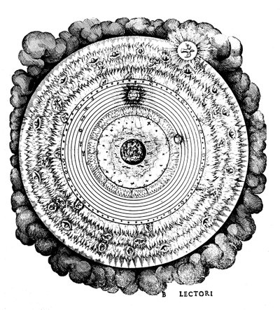 Geocentrisch of Aarde-gecentreerd Universum, ca. 1617 door Unbekannt