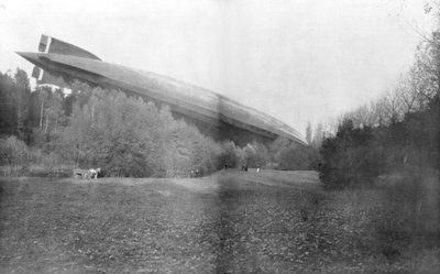 Duitse Zeppelin L49 neergehaald en intact gevangen door de Fransen, 20 oktober 1917 door Unbekannt