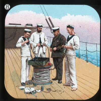 Elektrisch licht gereedmaken -- H.M.S. Edinburgh, c1900 door Unbekannt