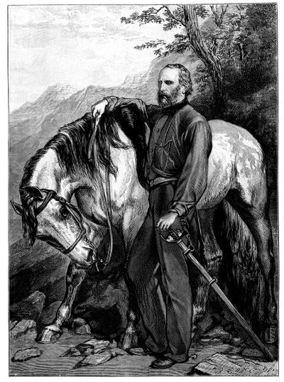 Giuseppe Garibaldi, Italiaanse patriot en soldaat van de Risorgimento, 1900 door Unbekannt