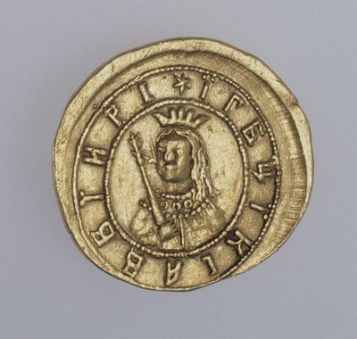 Gouden munt van regentes Sophia Alekseyevna, tussen 1682 en 1687 door Unbekannt