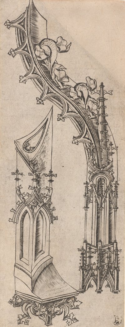 Gotische letter D, ca. 1480-1500 door Unbekannt