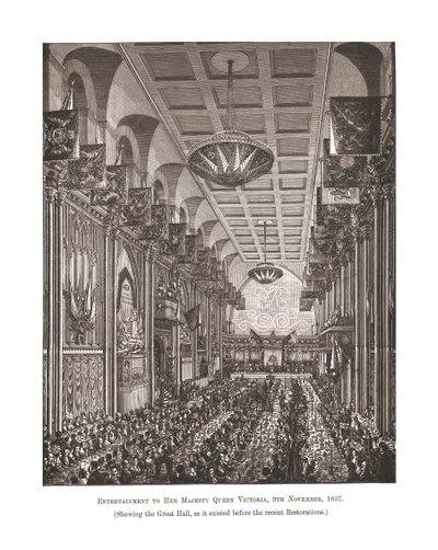 Grote Zaal Guildhall, 1837, 1886 door Unbekannt