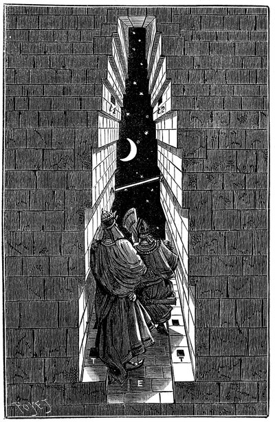 Grote Piramide van Cheops in Gizeh gebruikt als astronomisch observatorium, 1891 door Unbekannt