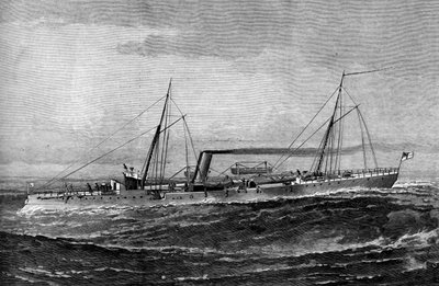 HM Torpedo Kanonneerboot Rattlesnake, 1887 door Unbekannt