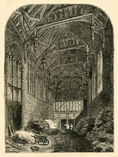 Hal van Eltham Palace in 1835, ca. 1878 door Unbekannt