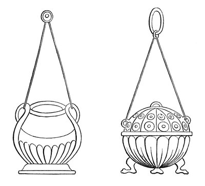 Hanglampen, 9e eeuw, 1870 door Unbekannt