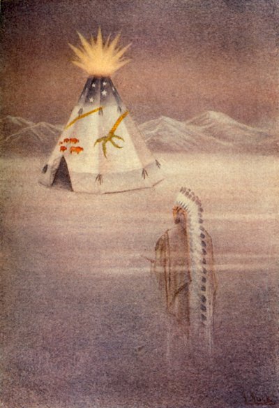 Hij beschreef een grote tipi, 1914 door Unbekannt