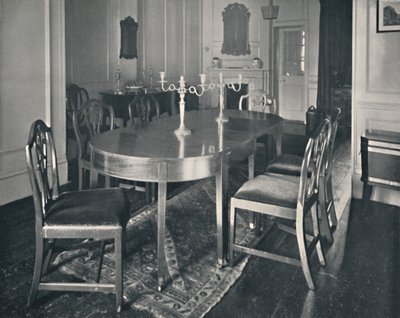 Hepplewhite Mahonie Eetkamermeubilair, 1760-1770, 1928 door Unbekannt