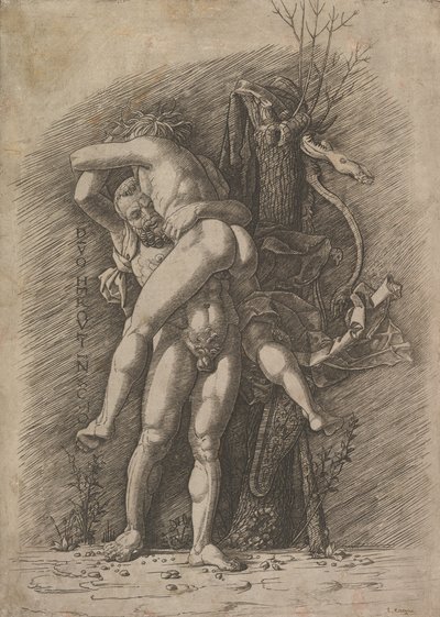 Hercules en Antaeus door Unbekannt