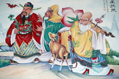 Hoi Tuong Te Nguoi Hoa boeddhistische Chinese tempel. Boeddhistisch schilderij. Phu Quoc. Vietnam door Unbekannt