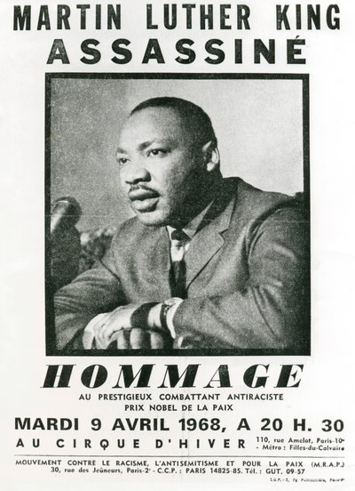 Hulde aan Martin Luther King, 1968 door Unbekannt