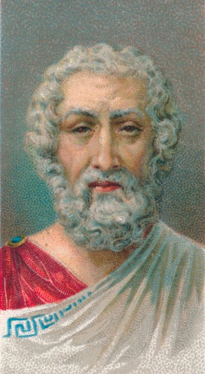 Homerus, 1e-2e eeuw, Romeinse dichter, uit Baiae, Campania, Italië door Unbekannt