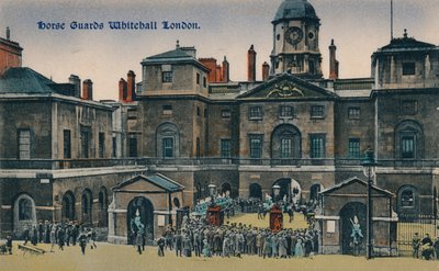 Horse Guards Whitehall Londen, ca. 1910 door Unbekannt