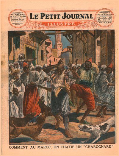 Hoe men in Marokko een vuilnisman straft, 1929 door Unbekannt