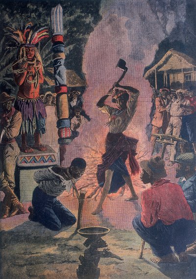 Menselijke offerande, Lafayette, Louisiana, VS, 1912 door Unbekannt