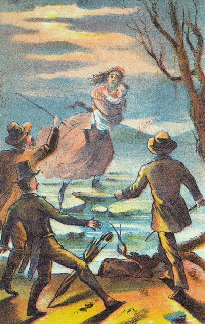 Illustratie van een poster die een theatervoorstelling van De Hut van Oom Tom adverteert door Unbekannt