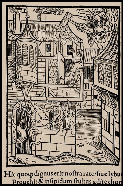 Illustratie voor het boek Ship of Fools door Sebastian Brant, 1497 door Unbekannt