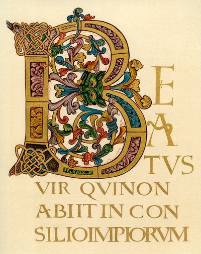Initiaal letter B, 980-1000 AD door Unbekannt