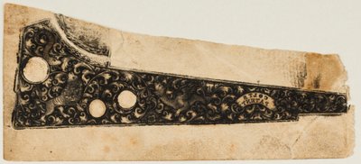 Inktafdruk van een Colt revolver, ca. 1854 door Unbekannt