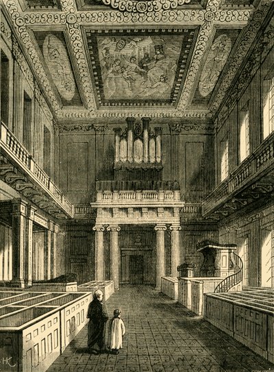 Interieur van de Chapel Royal Banqueting House, Whitehall door Unbekannt