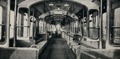 Interieur van het nieuwste type metrowagen, 1926 door Unbekannt