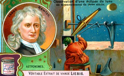 Isaac Newton, Engelse wiskundige, astronoom en natuurkundige, ca. 1900 door Unbekannt