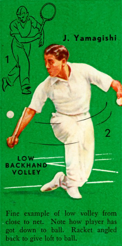 J. Yamagishi - Lage backhand volley door Unbekannt
