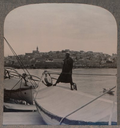 Jaffa het oude Joppa vanaf de Zee, ca. 1900 door Unbekannt