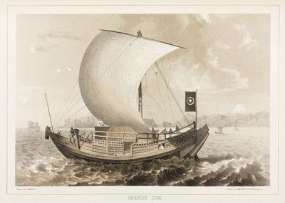 Japanse Jonk (Jonque), ca. 1853-1856 door Unbekannt