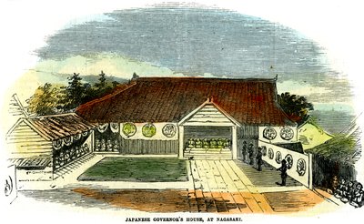 Huis van de Japanse gouverneur, in Nagasaki, Japan, 1855 door Unbekannt