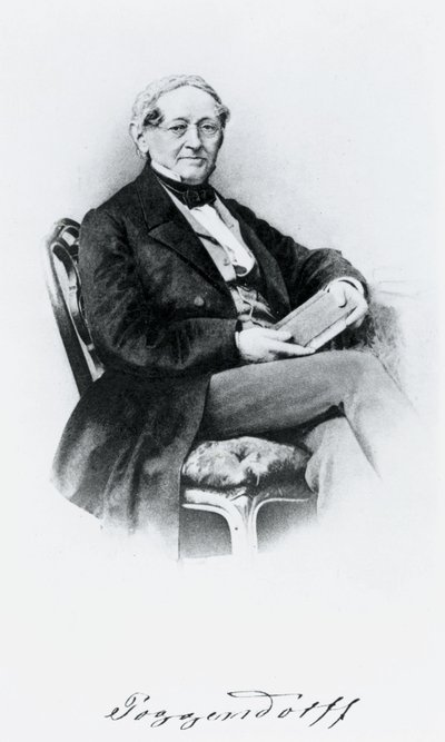 Johann Christian Poggendorf, Duitse natuurkundige, midden 19e eeuw door Unbekannt