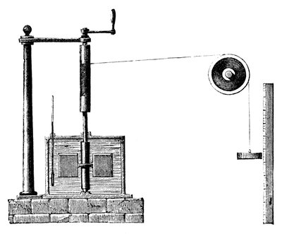 Joules apparaat voor het bepalen van het mechanische equivalent van warmte door Unbekannt